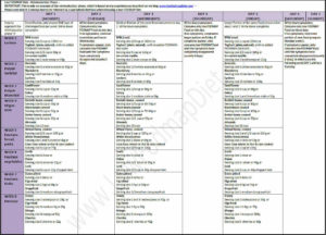Low FODMAP Reintroduction Phase Example Chart