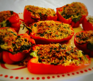 Roasted Stuffed Capsicums (Bell Peppers)