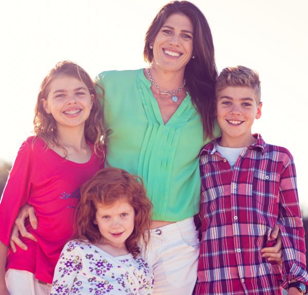 Practising Dietitian Vivienne Pither with her kids