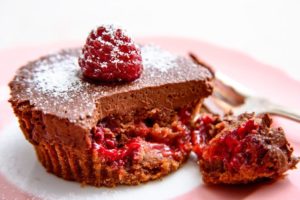 Our House For Tea - Low-FODMAP Chocolate And Raspberry Pudding Cake